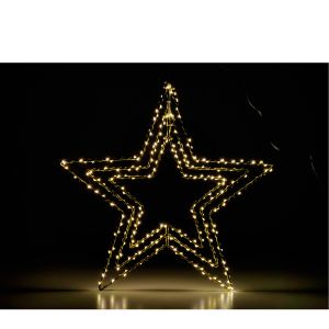 Χριστουγεννιάτικο 3D Αστέρι 45cm Με 485 MicroLED Flash Λευκό