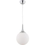 Φωτιστικό Κρεμαστό ArteLibre DAM Ασημί/Λευκό Μέταλλο/Γυαλί 15x70cm