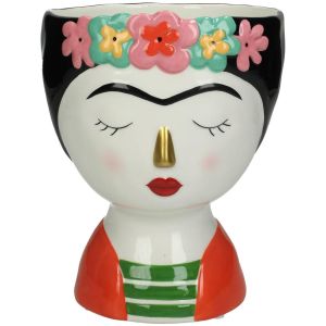 Κασπώ ArteLibre Γυναίκα Με Λουλούδια Πολύχρωμο Δολομίτης 15.6x15.5x19.5cm