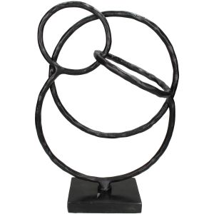 Διακοσμητικό ArteLibre Γλυπτό Μαύρο Αλουμίνιο 29X17X40cm