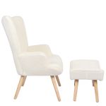 Πολυθρόνα ArteLibre AMARANTHUS Με Υποπόδιο Μπεζ 98x70x77cm