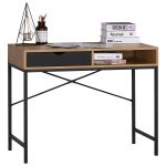 Γραφείο ArteLibre FENWICK Δρυς/Μαύρο Μοριοσανίδα/Μέταλλο 98x48x76.3cm