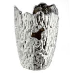 Βάζο Κωνικό Κεραμικό Ασημί Χρώμα D13X19Cm D13X19Cm