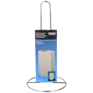 Βάση Χαρτιού Κουζίνας Ασημί Μέταλλο Φ13x28cm