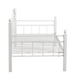 Καναπές Κρεβάτι ArteLibre PECOS Λευκό Μέταλλο Για Στρώμα 90x190cm