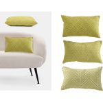 Μαξιλάρι Ζακάρ Κίτρινο/Πολυεστέρας 45x45cm Σε 3 Σχέδια