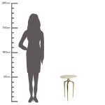 Τραπεζάκι ArteLibre Λευκό Μάρμαρο 37.3x37.3x54.6cm