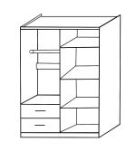 Ντουλάπα ArteLibre HOYA WAX Φυσικό Μοριοσανίδα 119x42x181cm