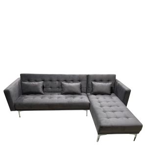 Καναπές Κρεβάτι Γωνιακός ArteLibre ARION Γκρι Ύφασμα 244x162x84cm