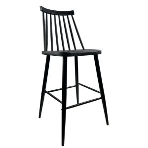 Σκαμπό Bar ArteLibre MARANTA Μαύρο PP/Μέταλλο 45x46x97cm