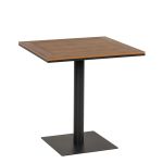 Τραπέζι Κήπου ArteLibre NAMIBIA Μαύρο/Καρυδί Αλουμίνιο/Ξύλο 70x70x72cm