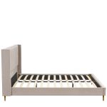 Κρεβάτι Υπέρδιπλο ArteLibre SEDONA Μπεζ Ύφασμα Για Στρώμα 160x200cm