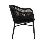 Πολυθρόνα Κήπου ArteLibre KAGERA Μαύρο Αλουμίνιο/Rattan 45x42x84cm