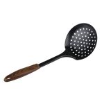 Κουτάλα Τρυπητή Μαύρο Ανοξείδωτο Ατσάλι/Ξύλο 30cm ALPINA