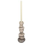 Κηροπήγιο ArteLibre Πέτρες Γκρι Polyresin 13x11x25.5cm