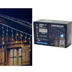 75 LED Κουρτίνα Εσωτ. & Εξωτ. Χώρου Με 8 Προγράμματα Και Μετασχηματιστή Θερμό Λευκό Φως Λευκό Καλώδιο Επεκτεινόμενο IP44