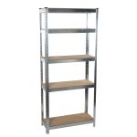 Ραφιέρα Βαρεώς Τύπου Ασημί/Φυσικό Μέταλλο/MDF 75x30x172cm