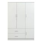 Ντουλάπα ArteLibre TUBEROSA Λευκό Μοριοσανίδα 120x50x180cm