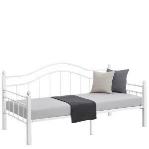 Καναπές Κρεβάτι ArteLibre PECOS Λευκό Μέταλλο Για Στρώμα 90x190cm