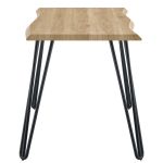 Τραπέζι Τραπεζαρίας ArteLibre BRANWELL Sonoma/Μαύρο Μέταλλο/Μοριοσανίδα 120x60x77.5cm