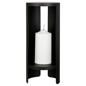 Διακοσμητικό Αντικείμενο (LED) 'Shelter' Μέταλλο/Συνθετικό Μαύρο 36x15cm