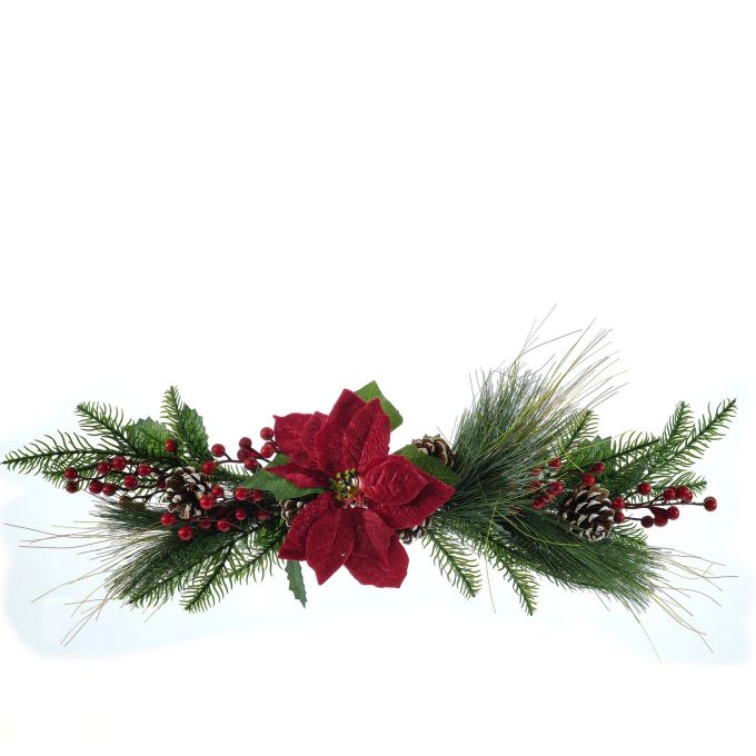 Χριστουγεννιάτικο Κλαδί Με Αστέρι Poinsettia 60cm
