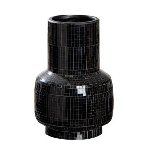 Βάζο Λαιμού Κεραμικό Μαύρο D16X24Cm D16X24Cm