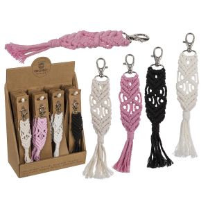 Μπρελόκ Κλειδιών Μακραμέ 80% Βαμβάκι/20% Polyester 2.7x14cm Σε 4 Χρώματα