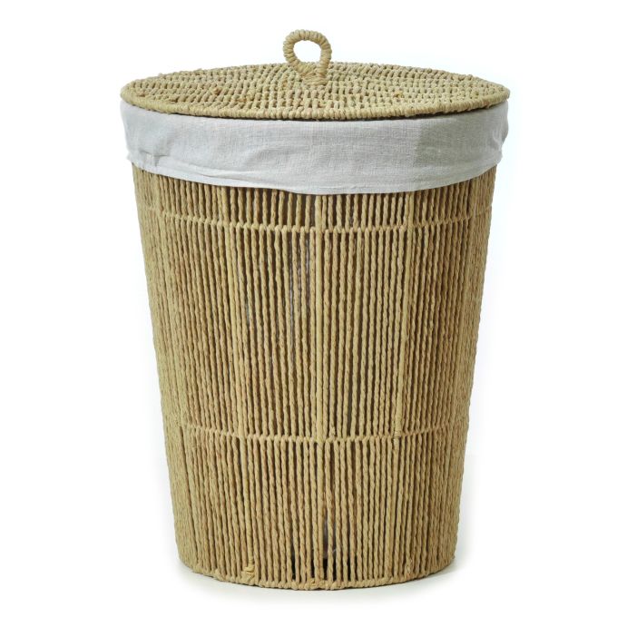 Καλάθι Απλύτων Μπεζ Φ37cm