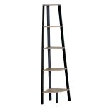 Βιβλιοθήκη ArteLibre PENDRYN Δρυς/Μαύρο Μοριοσανίδα/Μέταλλο 53.4x37.8x160.3cm