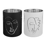 Θήκη Ρεσώ ArteLibre Πρόσωπα Γυαλί 12.5cm Σε 2 Χρώματα