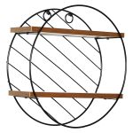 Ράφι Τοίχου ArteLibre SARNO Μαύρο/Καφέ MDF/Μέταλλο Φ30x11cm