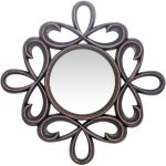 Καθρέπτης Τοίχου ArteLibre Μαύρο Πλαστικό Φ50.8x5cm