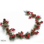 Χριστουγεννιάτικο Κλαδί Με Berries Και Κουκουνάρια 95cm