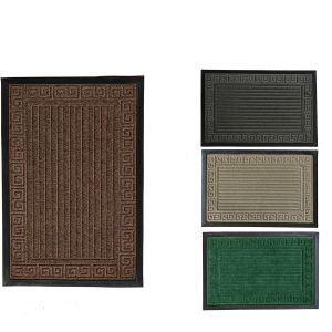 Χαλάκι Εισόδου Καφέ/Γκρι/Μπεζ/Πράσινο Υφασμάτινο 40x50cm Σε 4 Σχέδια