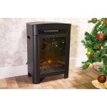 Ηλεκτρικό Τζάκι Επιδαπέδιο LED 1800/2000W Μαύρο 41x26x59cm ALPINA