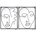 Διακοσμητικό Τοίχου Κορνίζα ArteLibre Πρόσωπο Μαύρο Μέταλλο 1.5x30x40cm Σε 2 Σχέδια