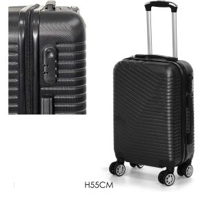 Βαλίτσα Καμπίνας Μαύρο Πολυπροπυλένιο 34.5x21x55cm