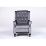 Πολυθρόνα Ανακλινόμενη ArteLibre ALNAIR Γκρι Βελούδο 78x85x104cm