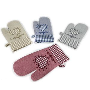 Γάντι με Κέντημα Πολύχρωμο/Ύφασμα 16x30CM Σε 4 Χρώματα