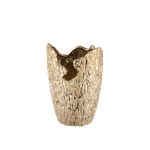 Βάζο Κωνικό 'Crepa' Κεραμικό Χρυσό 18.5x13cm