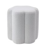 Σκαμπό ArteLibre BAT FLOWER Γκρι Ανοιχτό Ύφασμα Μπουκλέ 38x38x40cm