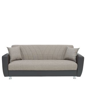 Καναπές Κρεβάτι Τριθέσιος ArteLibre JUAN Καφέ/Μπεζ 210x84x86cm