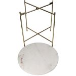 Τραπεζάκι ArteLibre Λευκό Μάρμαρο/Μέταλλο 40x40x40cm