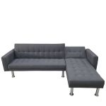 Καναπές Κρεβάτι Γωνιακός ArteLibre OBERON Γκρι Ύφασμα 240x102/175x40cm