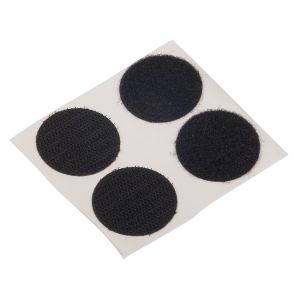 Hook+Loop Στρογγυλό Αυτοκόλλητο Μαύρο 35mm 2Σετ