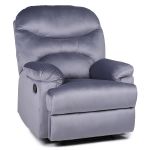 Πολυθρόνα Ανακλινόμενη ArteLibre NASHIRA Γκρι Βελούδο 88x90x99cm