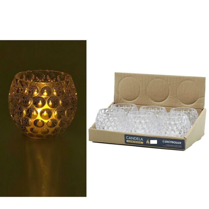 Κηροπήγιο Φωτιζόμενο Εφέ Φλόγας Φ5cm 1Τμχ