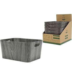 Καλάθι Γκρι Πλαστικό/Ανακυκλωμένο Χαρτί 40x30x20cm