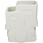 Βάζο ArteLibre Πρόσωπο Λευκό Κεραμικό 17.5x9.3x20.8cm